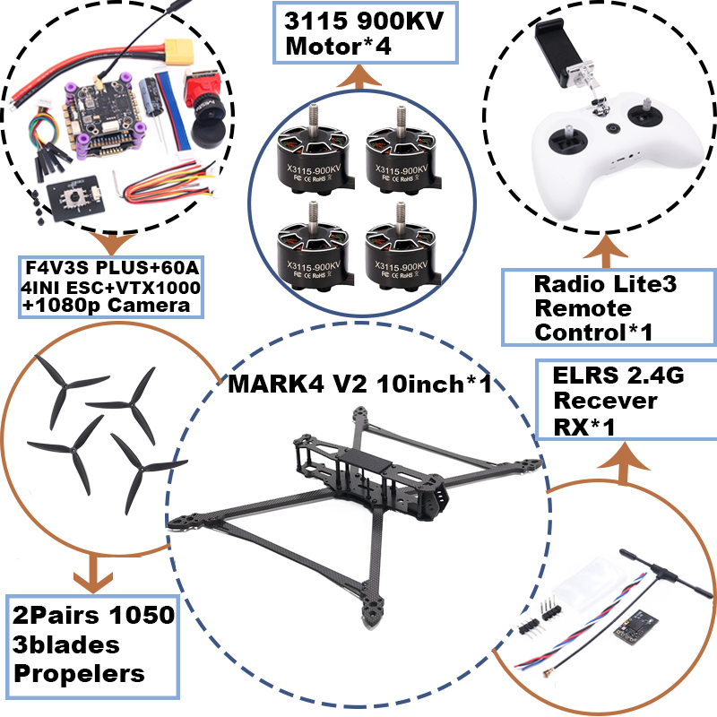 MARK4 V2 10inch F4V3S/F4V3S PL - Radiomaster Ranger 2.4Ghz Elrs Module ulasan dan harga